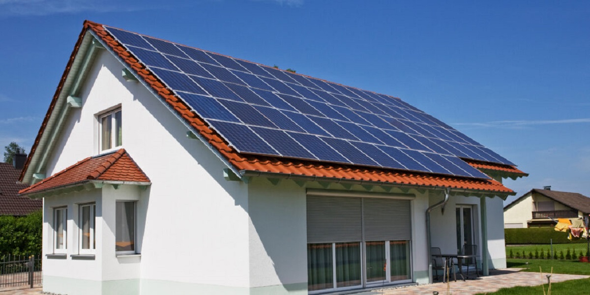 Solar Panels on the House Roof